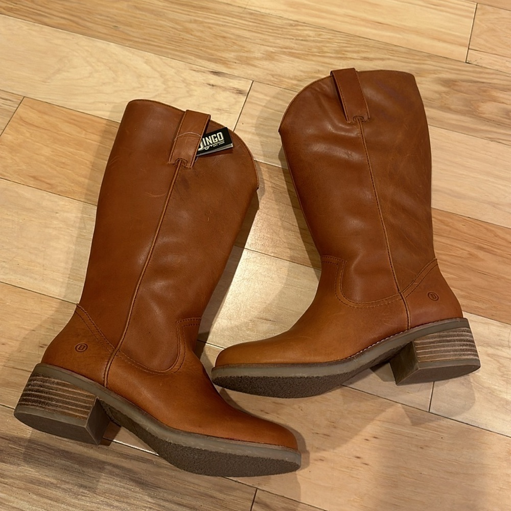 Dingo Brown Mid Calf Riding Boots Size 7.5